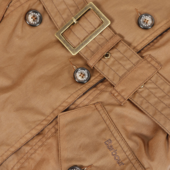 Barbour Lifestyle Womens Brown Barbour Elmgate Waxed Trench Jacket main image