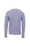 Scotch & Soda Mens Blue Scotch & Soda Blue/White Stripe Double Layer Grandad Tee