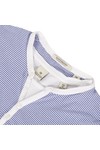 Scotch & Soda Mens Blue Scotch & Soda Blue/White Stripe Double Layer Grandad Tee