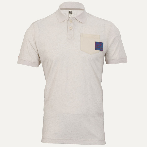 G-Star Mens Beige G-Star Art Gilera Pocket Polo main image