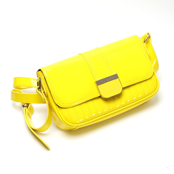 Ted Baker Womens Yellow Skapari Quilted Enamel X Body Bag #1