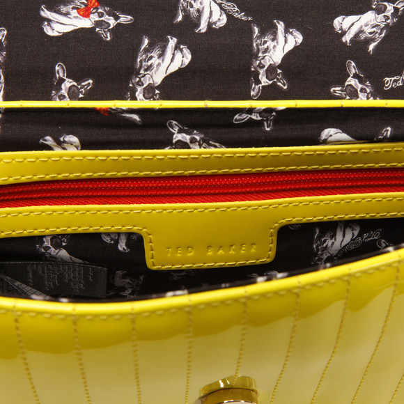 Ted Baker Womens Yellow Skapari Quilted Enamel X Body Bag #4