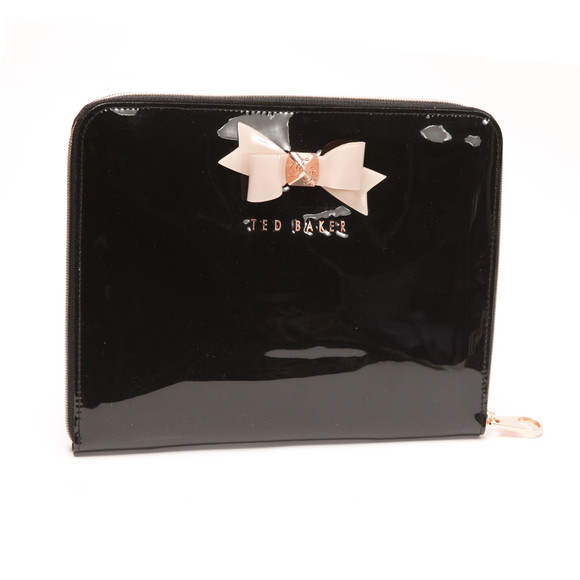 Ted Baker Womens Black Ted Baker Apcon Bow Icon I Pad Case #1
